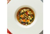 Minestrone di verdure in brodo di verza e soiaalt