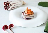 Nido di radicchio con gamberi e limonealt