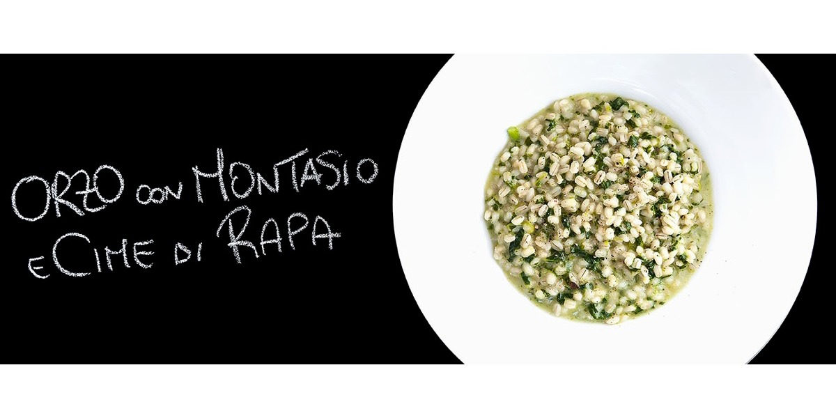 Orzo con cime di rapa e Montasio