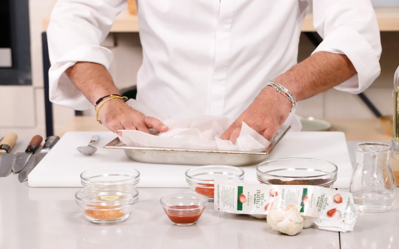 coprire e cuocere in forno