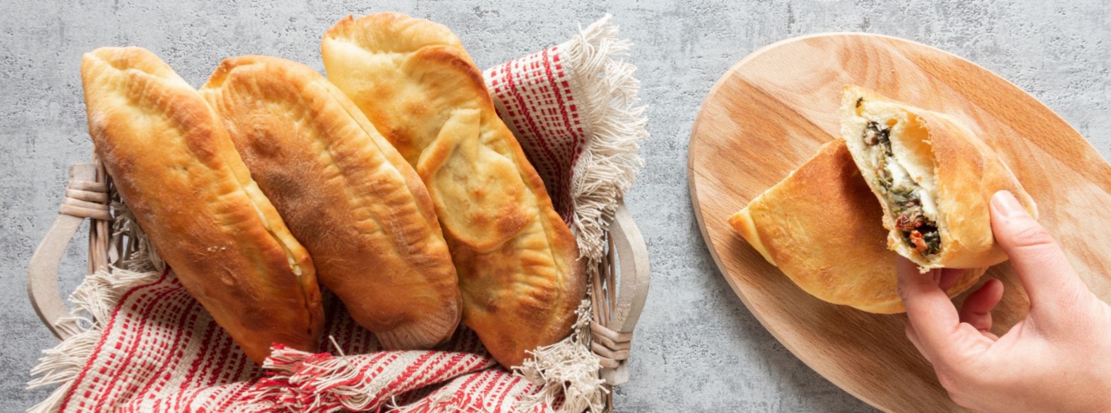 Panzerotti con scarola e pomodori secchi