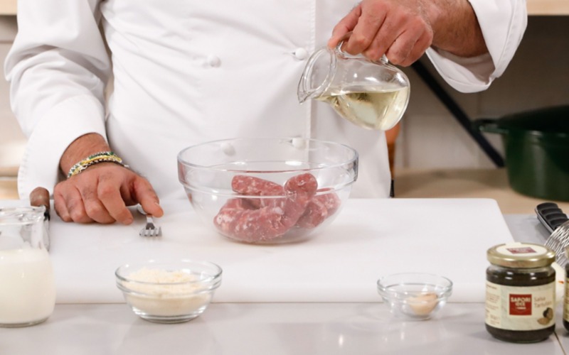 togliere budello aggiungere vino