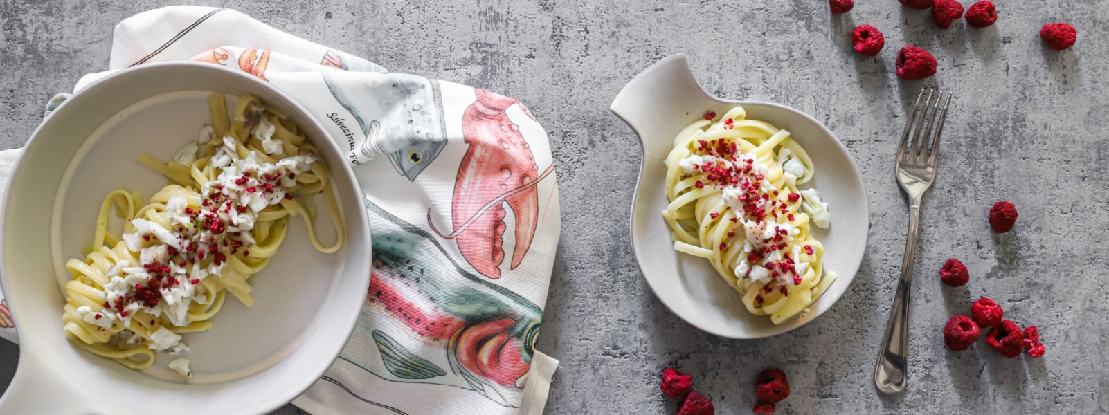 Linguine con rombo, burro, salvia e lime