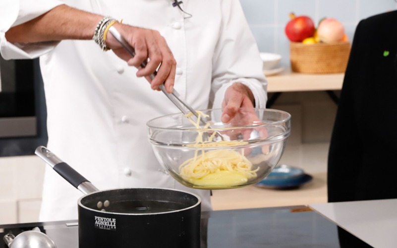 mantecare pasta con crema patate