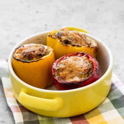 Peperoni ripieni di carne al fornoalt