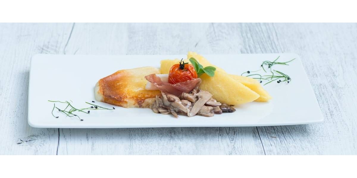 polenta con formaggio piastra