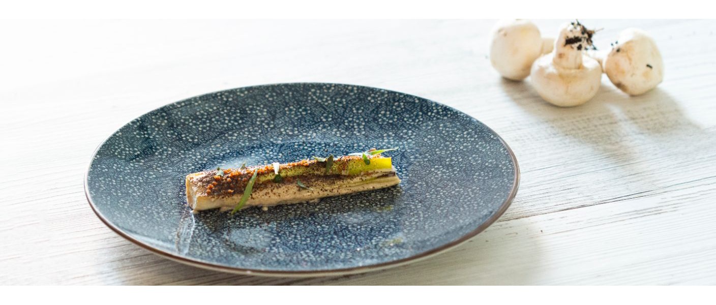 Porro, funghi e prosciutto