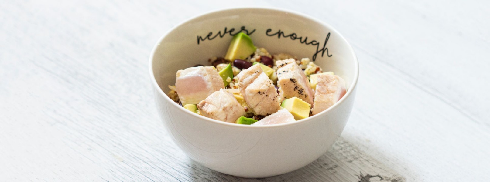 Pranzo leggero con quinoa e pesce spada