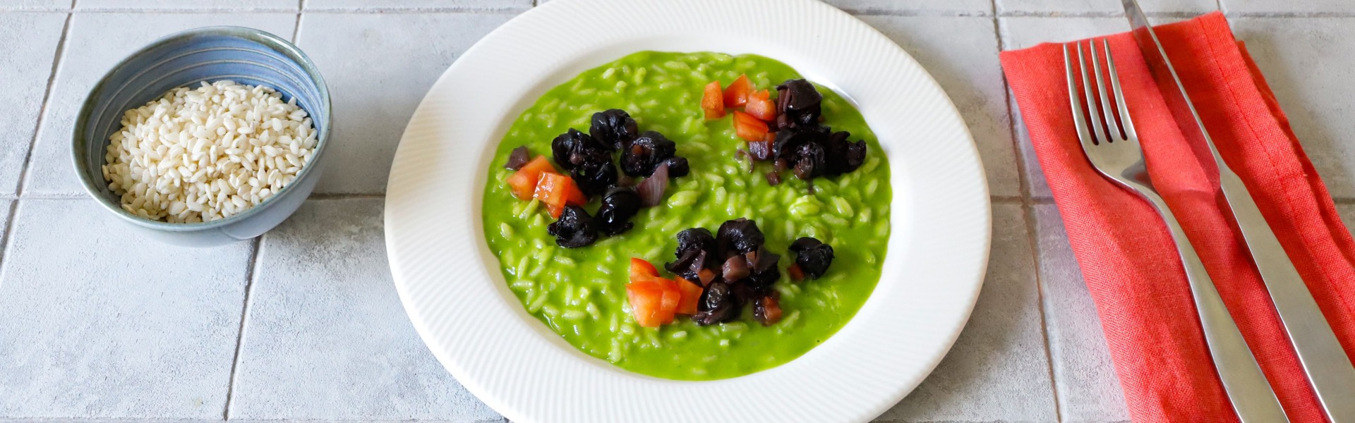 risotto con ortiche e lumache