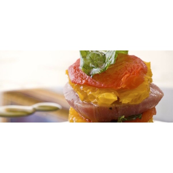 Millefoglie di tonno marinato agli agrumi 