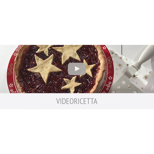 Crostata di quinoa e riso con confettura di mirtilli rossi