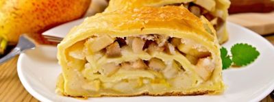 Strudel di pere e pecorino di Pienza dolce alt