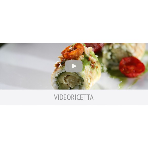 Sushi cotto di branzino con pesto di coriandolo