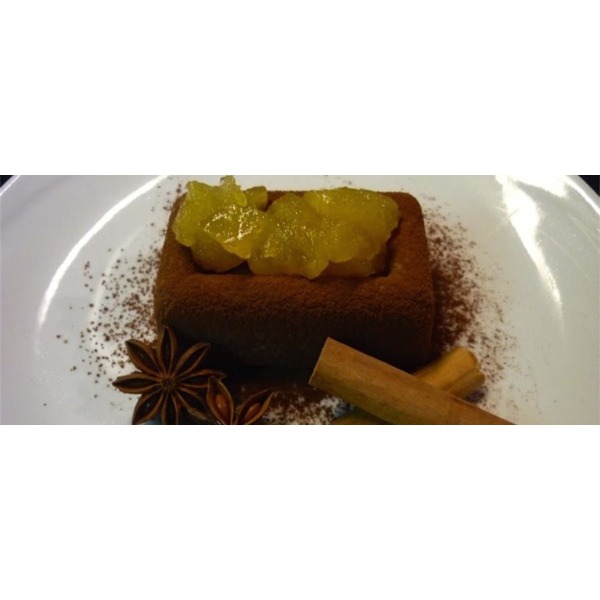 Mousse al cioccolato con cuor di mela