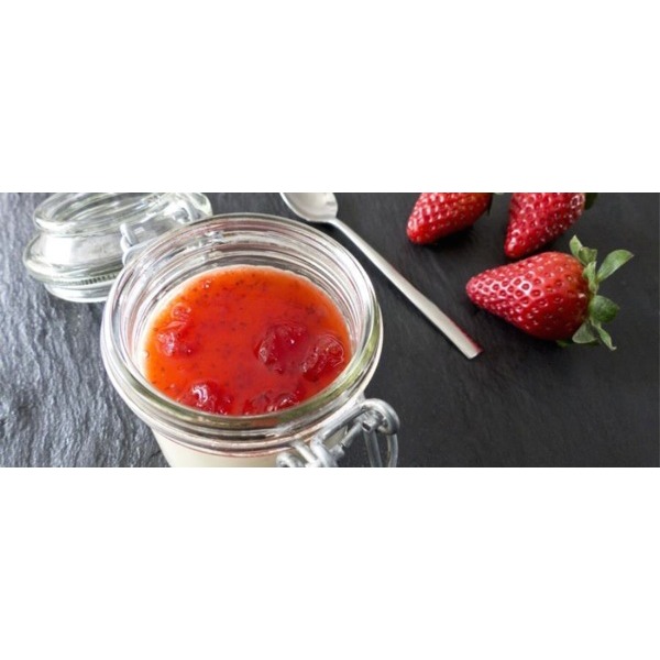 Panna cotta alle fragole