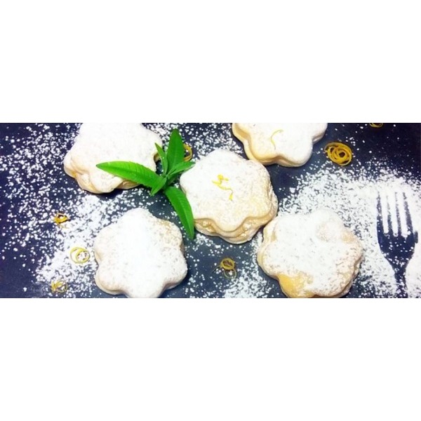 Pasticcini al burro di cacao col lemon curd