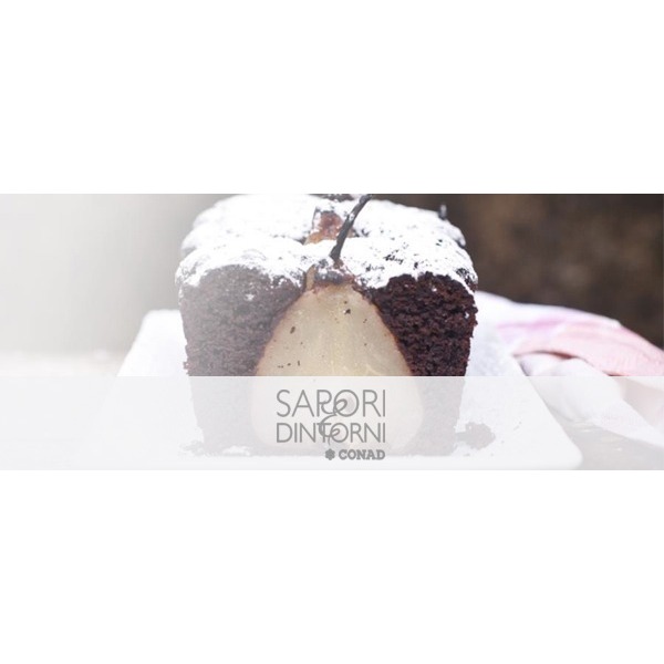 Plumcake di pere e cioccolato con moscato e amaretti