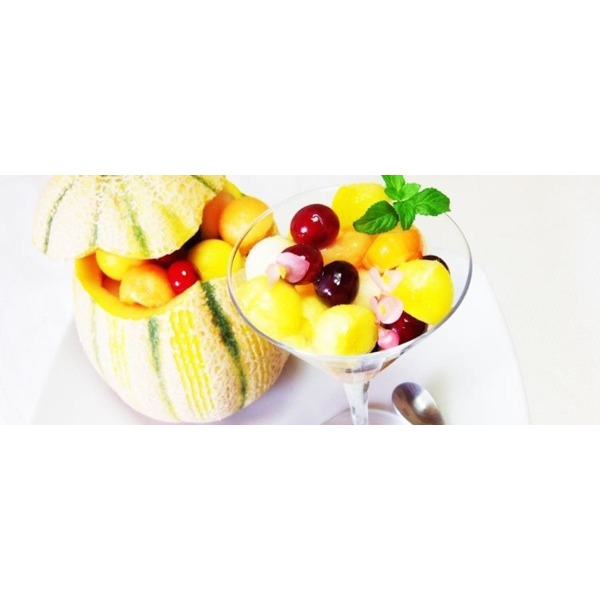 Scrigno di melone con ganache di cioccolato bianco e rum