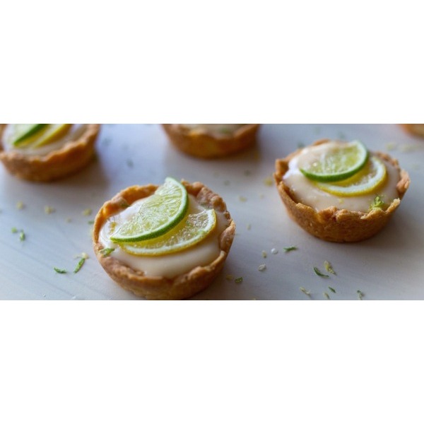 Mini tartellette di frolla con cagliata di limone e lime