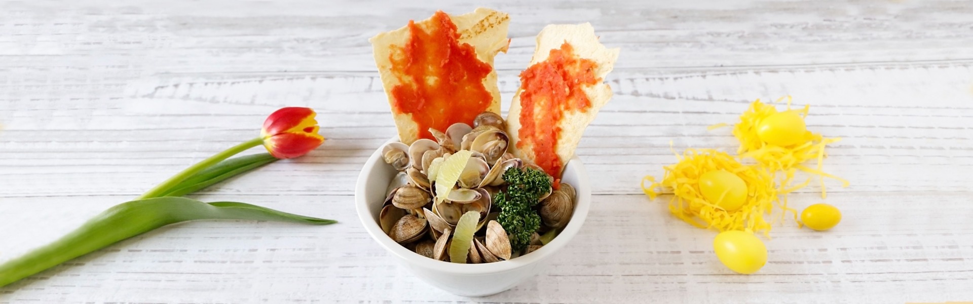 saute di vongole e crostini 