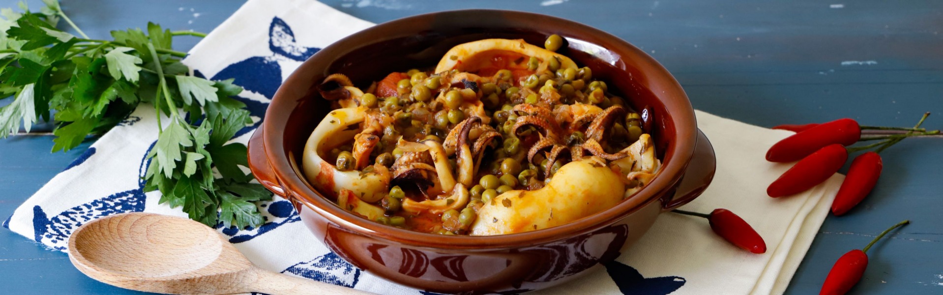 Seppie in umido con piselli