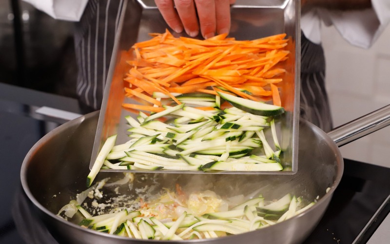 aggiungere le verdure