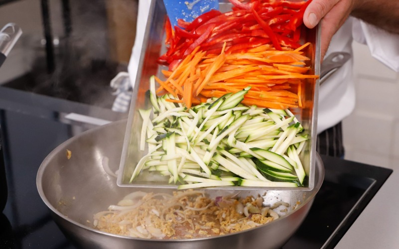 aggiungere le verdure