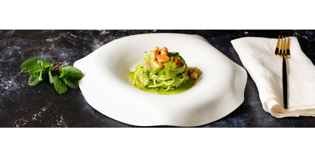 Dettaglio di un primo piatto freddo estivo