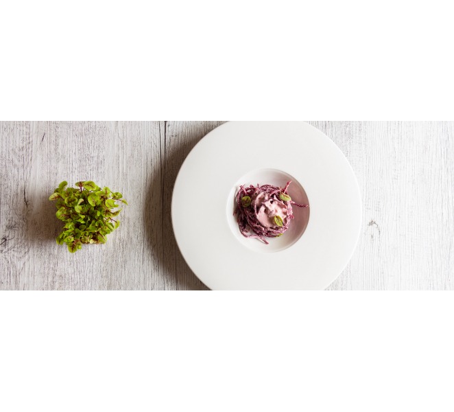 Spaghetti di rape e pesto di miso