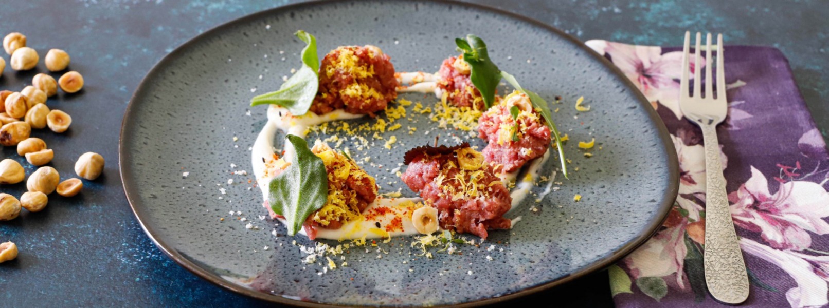 tartare scottona fonduta parmigiano