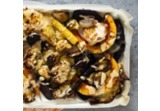 Verdure al forno con crema di miso e mandorlealt