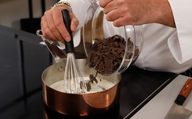 sciogliere cioccolato con panna