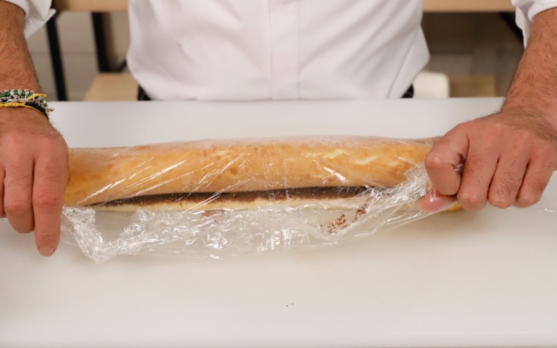 arrotolare e preparare copertura