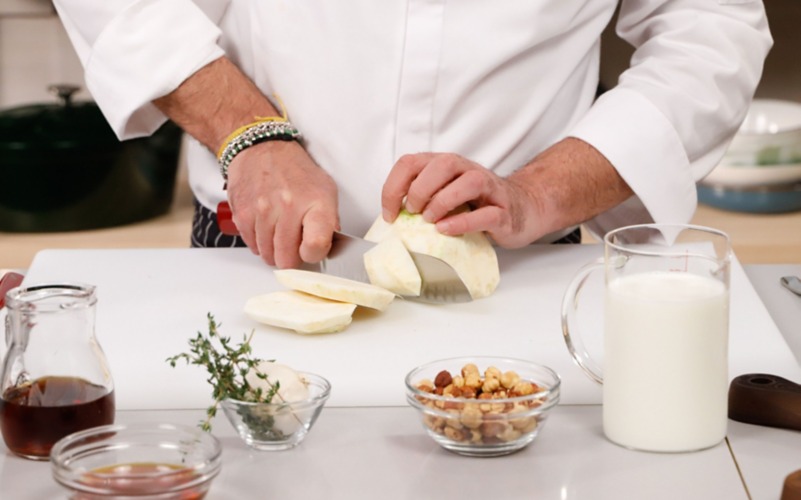 pulire il sedano rapa