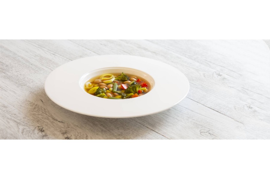 Minestrone con verdure al vapore