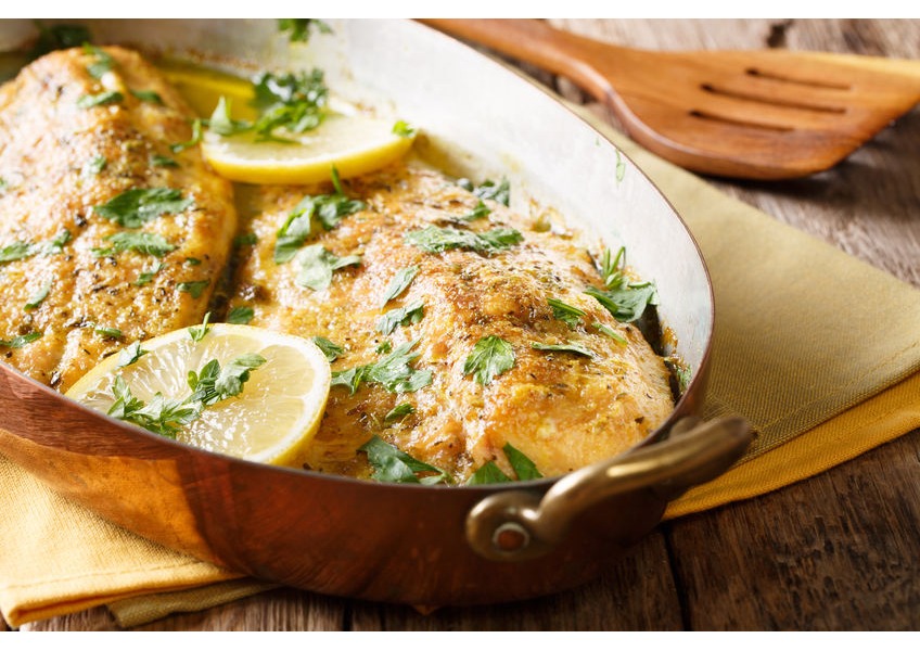 Alalunga al forno con aromi e limone