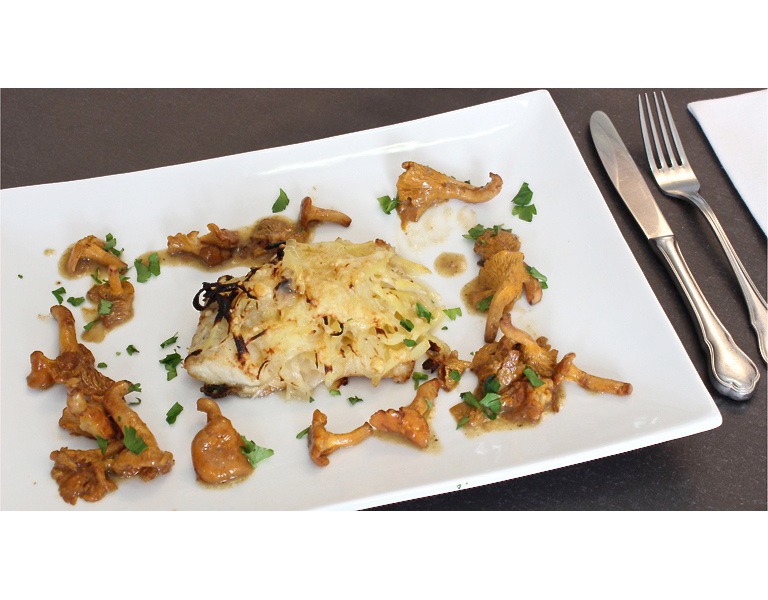 Branzino con verdure gratinate