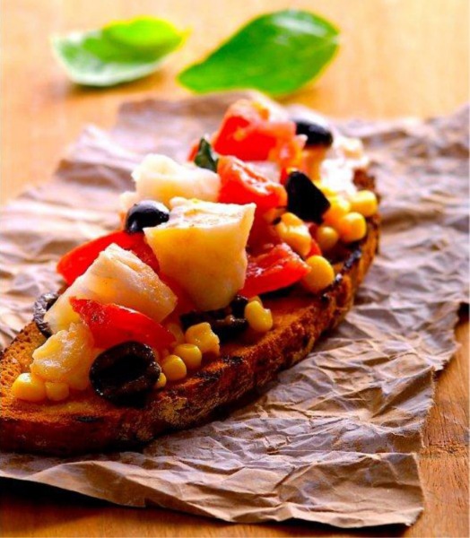  Bruschetta di stoccafisso di Norvegia alla mediterranea 