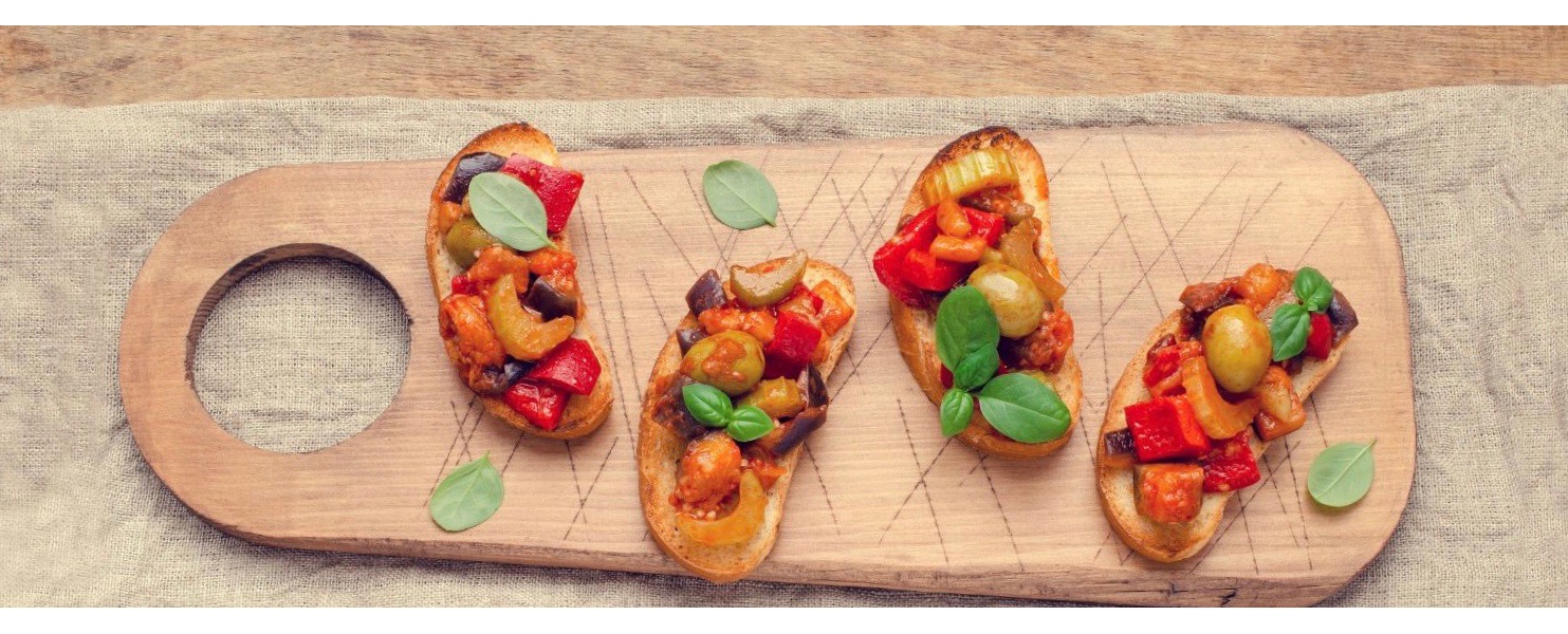 Caponata di mele finger food 