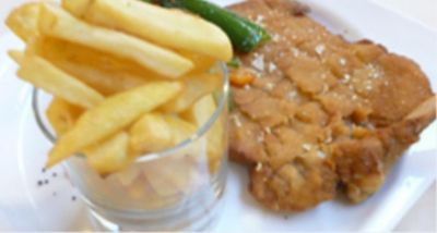 Cotoletta alla milanese con mazzolino di verdurealt