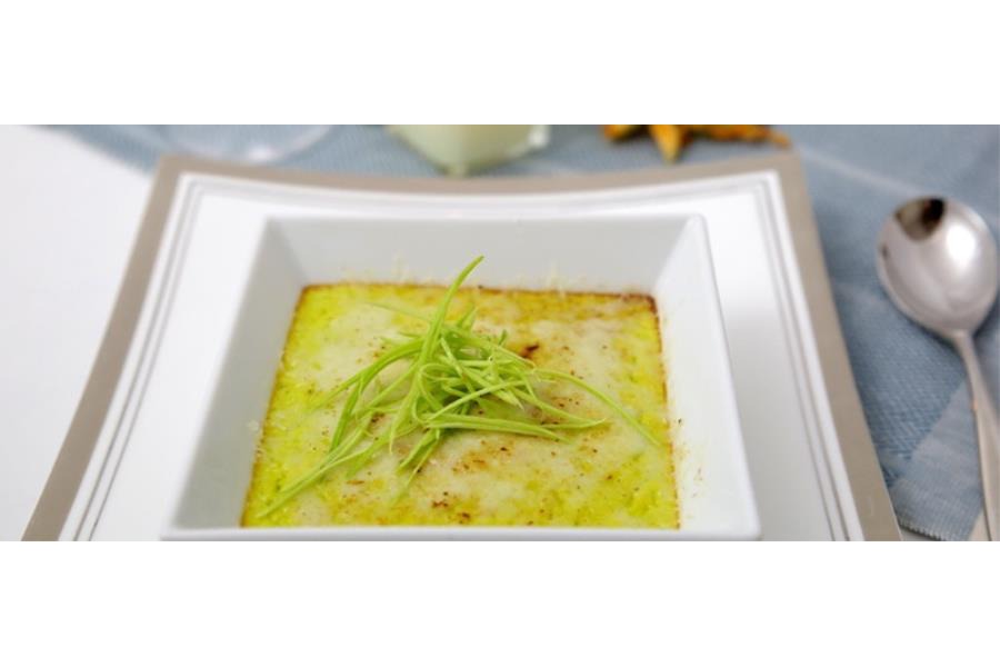 Creme brulèe di zucchine e provolone valpadana Dop piccante