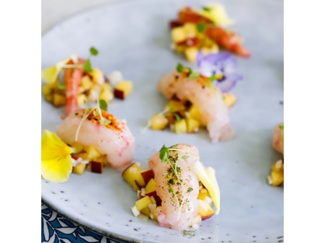 Cruditè di pesce con peschealt