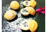 Finte noci dolci con chantilly di manteca e cioccolatoalt