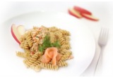 Fusilli con Pink Lady e salmone al Grand Marnieralt