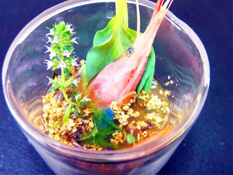 Gambero di Nassa in tè d?acqua di mare 