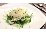 Insalata di funghi porcini con rucola e Parmigiano Reggiano D.O.P.alt