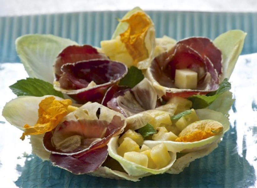 Insalatina di carne salada con ananas e zucca 