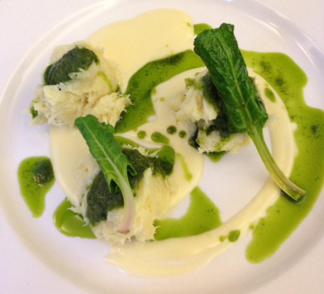 Merluzzo mantecato al verde