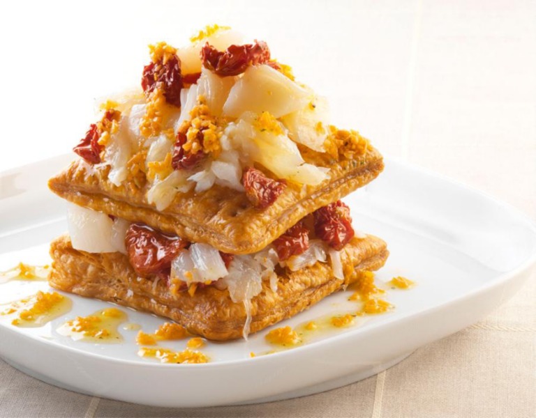 Millefoglie di stoccafisso di Norvegia