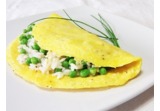 Omelette di riso e piselli al profumo di erba cipollinaalt